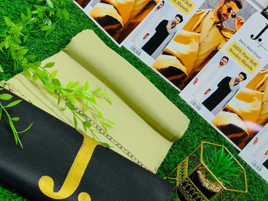 Chic off White Wool Shawl - 1pc Plain Design for Timeless Style✨️