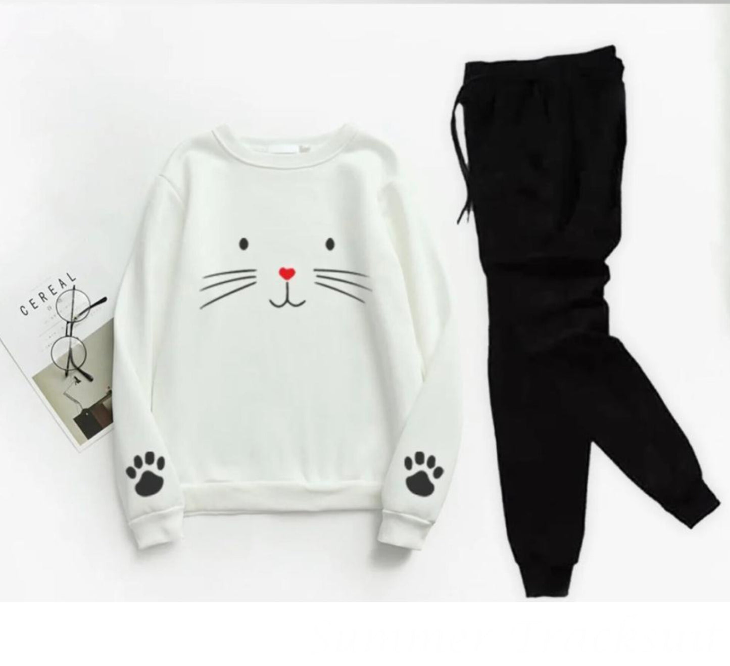 2pcs Women's Stitched Printed Tracksuit.šš«