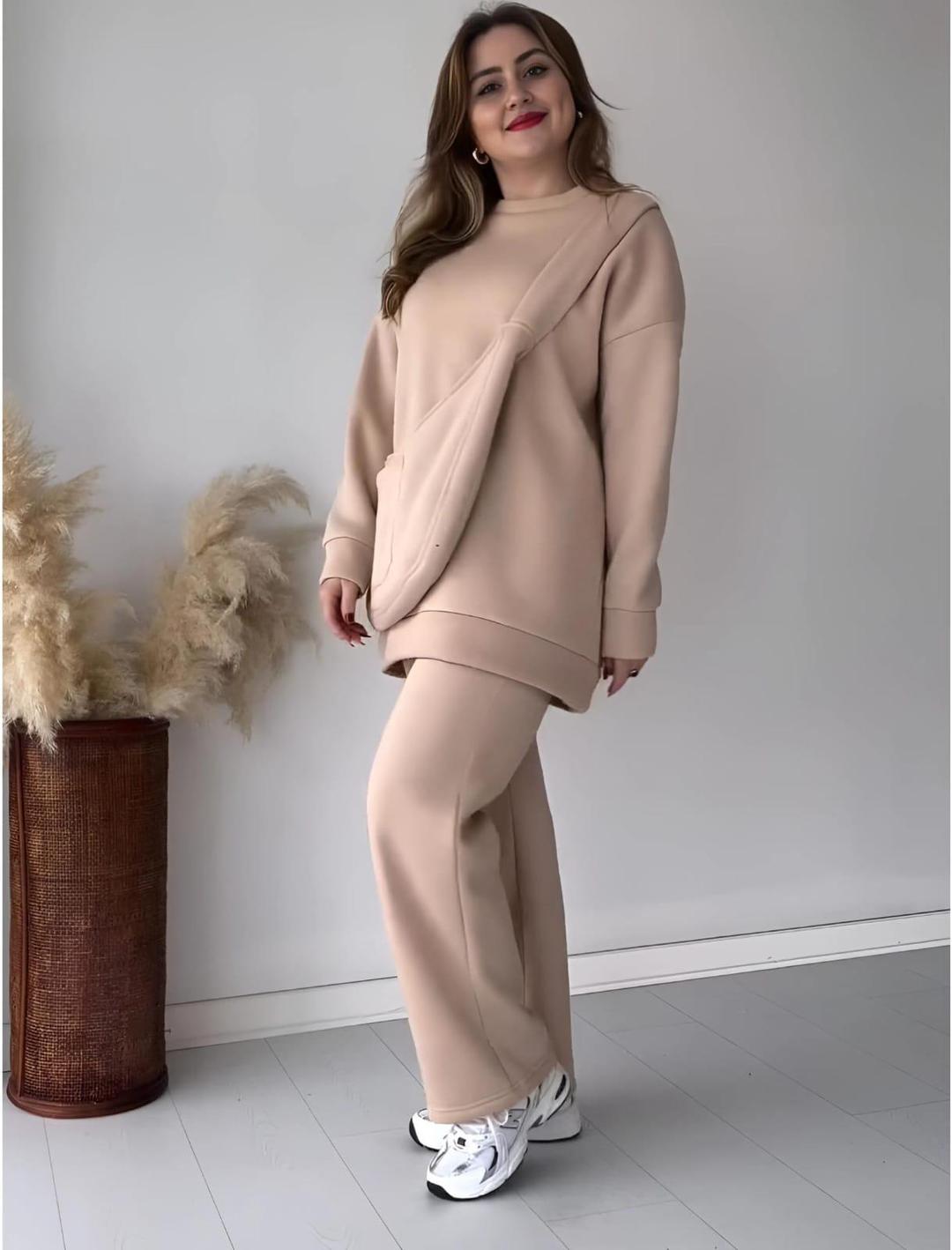 Comfortable Fleece Sweatshirt Tracksuit For Women's😍✨️