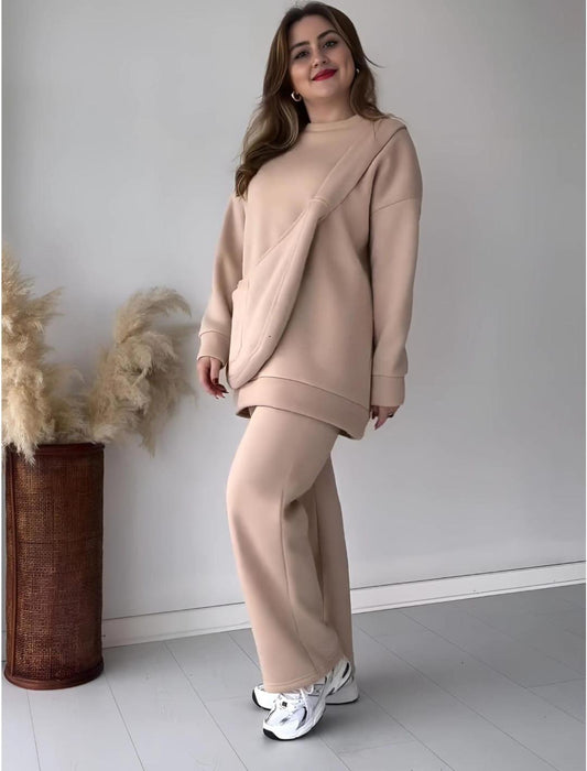 Comfortable Fleece Sweatshirt Tracksuit For Women's😍✨️
