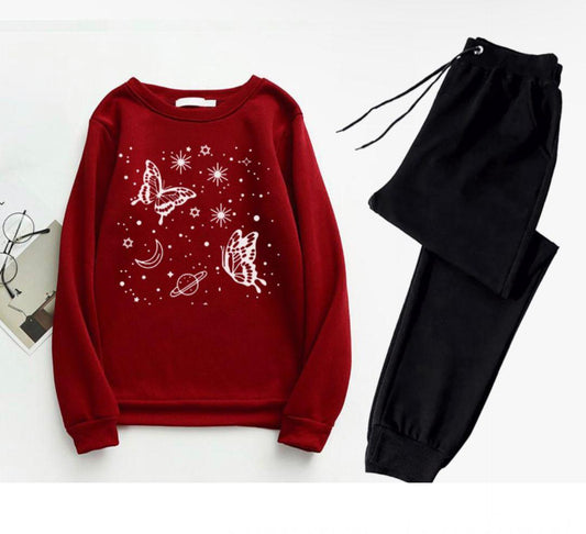 2pcs Women's Stitched Printed Tracksuit.😍🎁