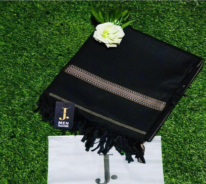 *Black Men's Wool Plain Shawl✨️