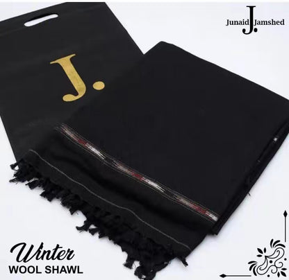 *Black Men's Wool Plain Shawl✨️