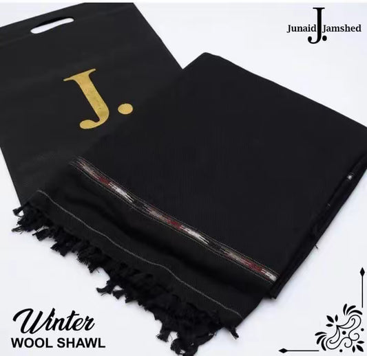 *Black Men's Wool Plain Shawl✨️