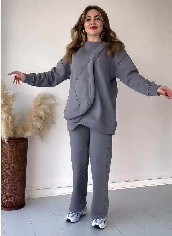 Comfortable Fleece Sweatshirt Tracksuit For Women's😍✨️