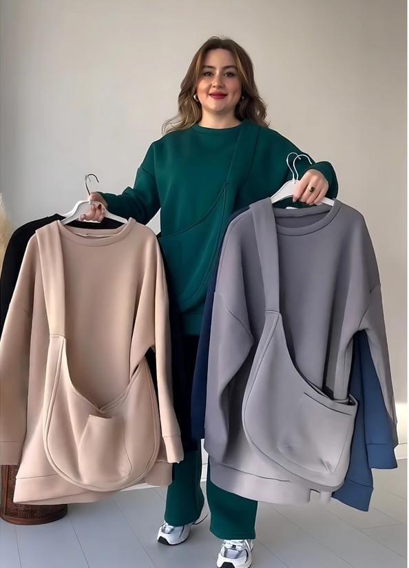 Comfortable Fleece Sweatshirt Tracksuit For Women's😍✨️