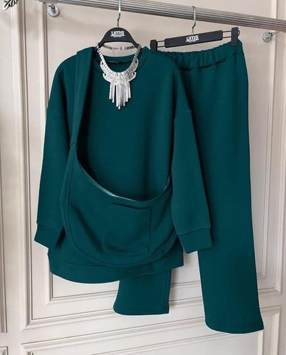 Comfortable Fleece Sweatshirt Tracksuit For Women's😍✨️