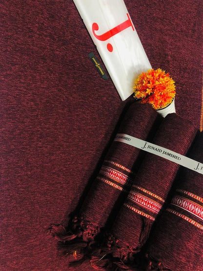 •Luxurious maroon valvet shawl for men's women's 🤩✨️