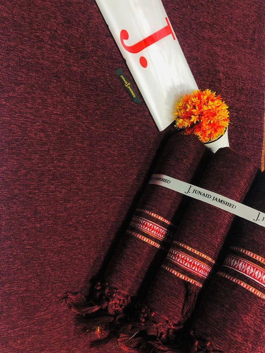 •Luxurious maroon valvet shawl for men's women's 🤩✨️