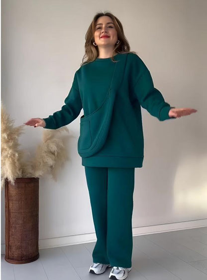 Comfortable Fleece Sweatshirt Tracksuit For Women's😍✨️